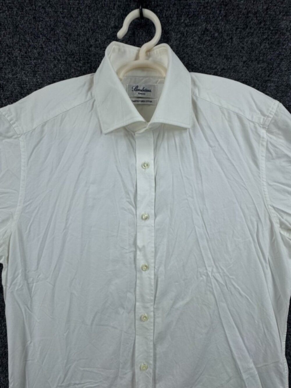 Stenstroms Twofold Super Slimline 39 White Shirt Long Sleeve Men Elegant Cotton